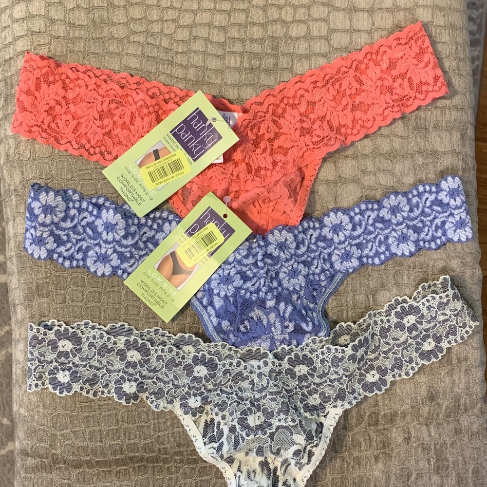 3/$33 Hanky Panky OS Low Rise Thong!